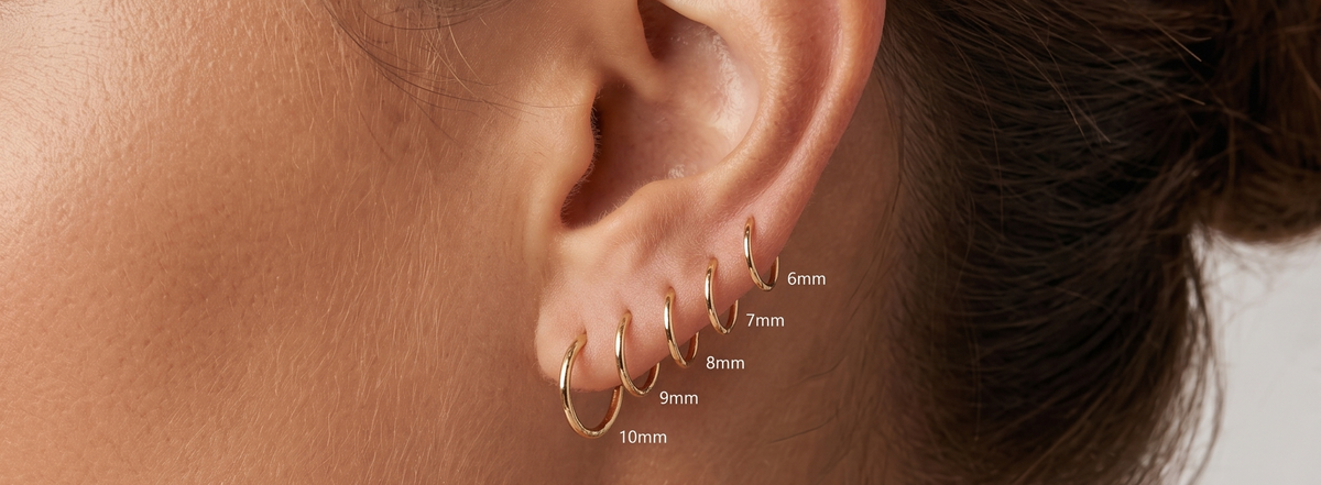 14K Solid Gold Hoop