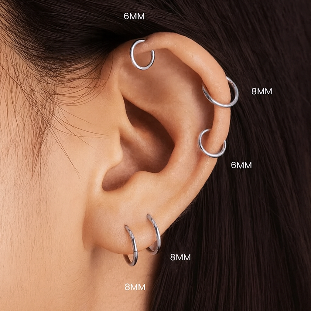 แหวนคลิกเกอร์สตีลไร้รอยต่อขนาด 6 มม.
