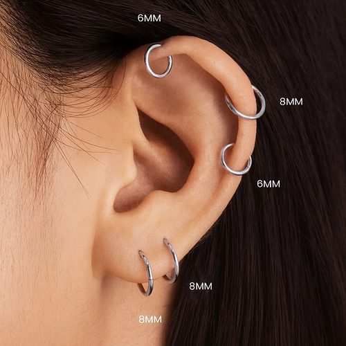 แหวนคลิกเกอร์สตีลไร้รอยต่อขนาด 6 มม.