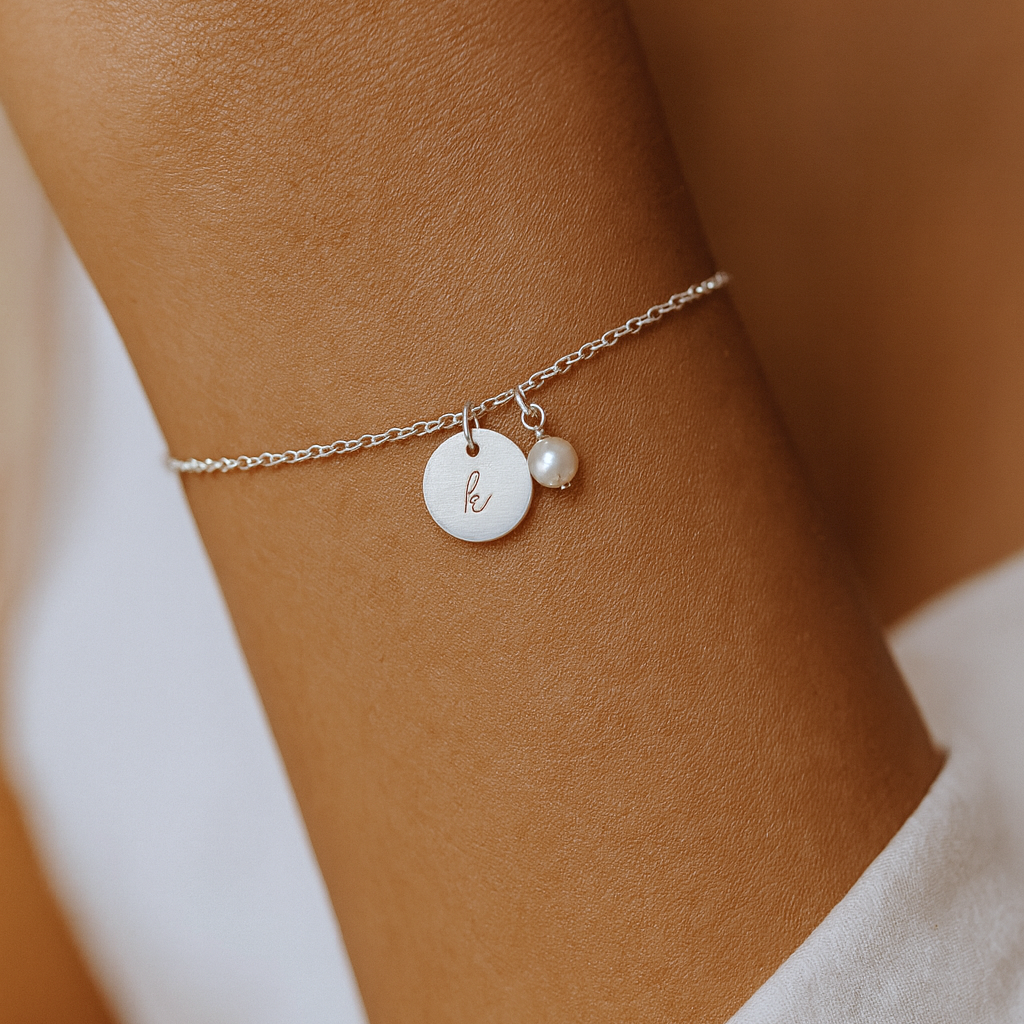 Gepersonaliseerde geboortestenen kristallen schijf armband