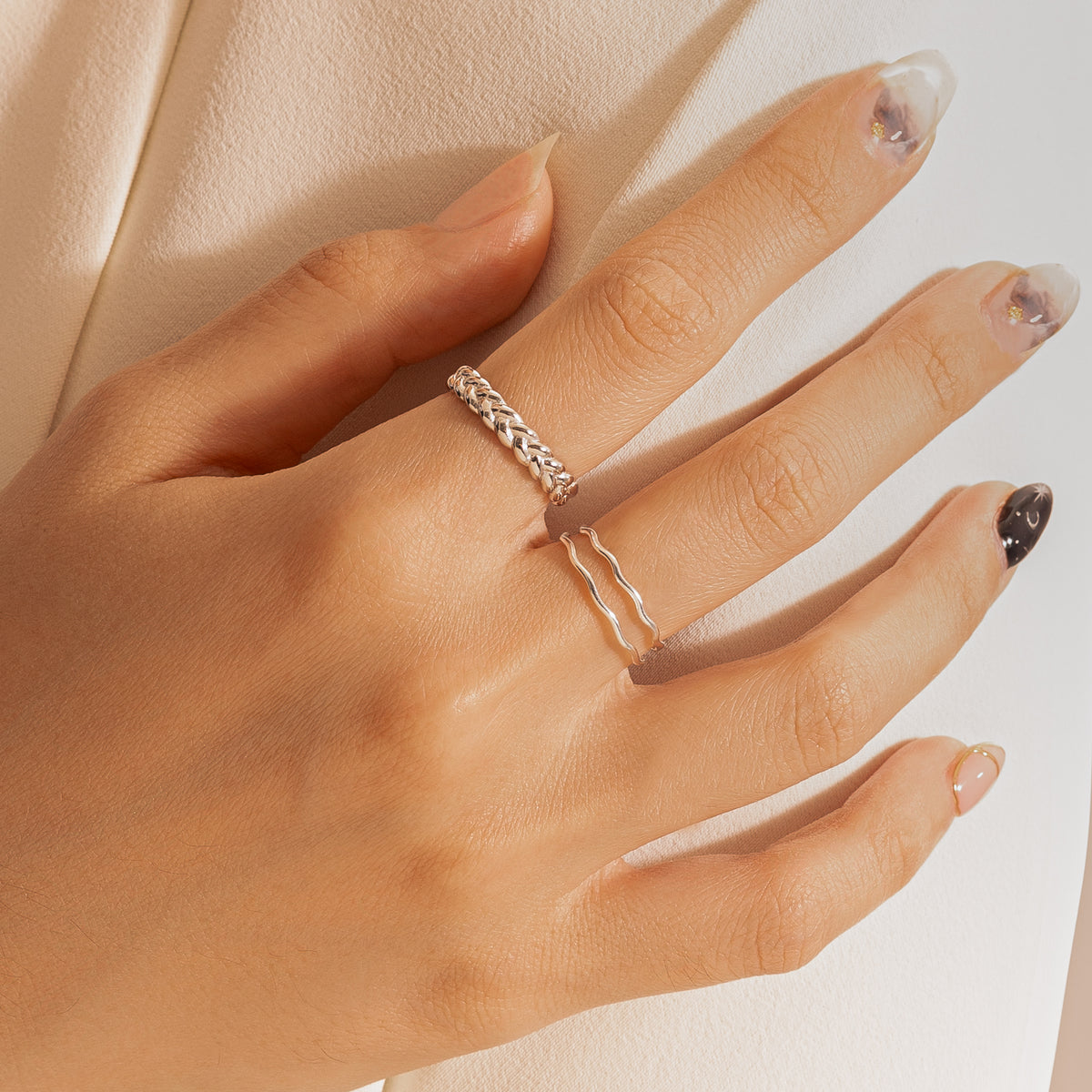 Anello in argento organico