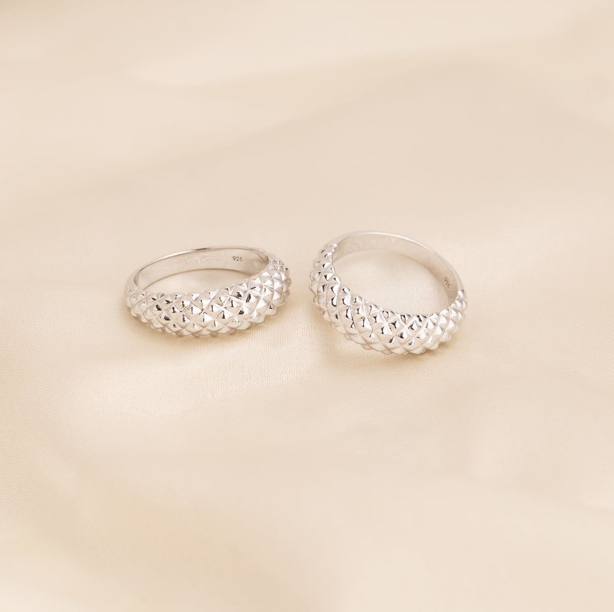 Spiky Dome Silver Ring