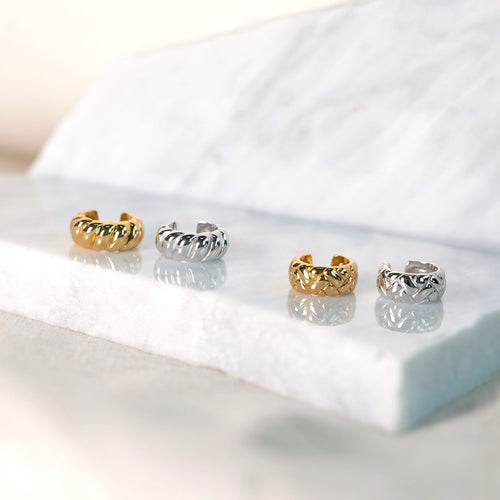 Flettet teksturert øreklips