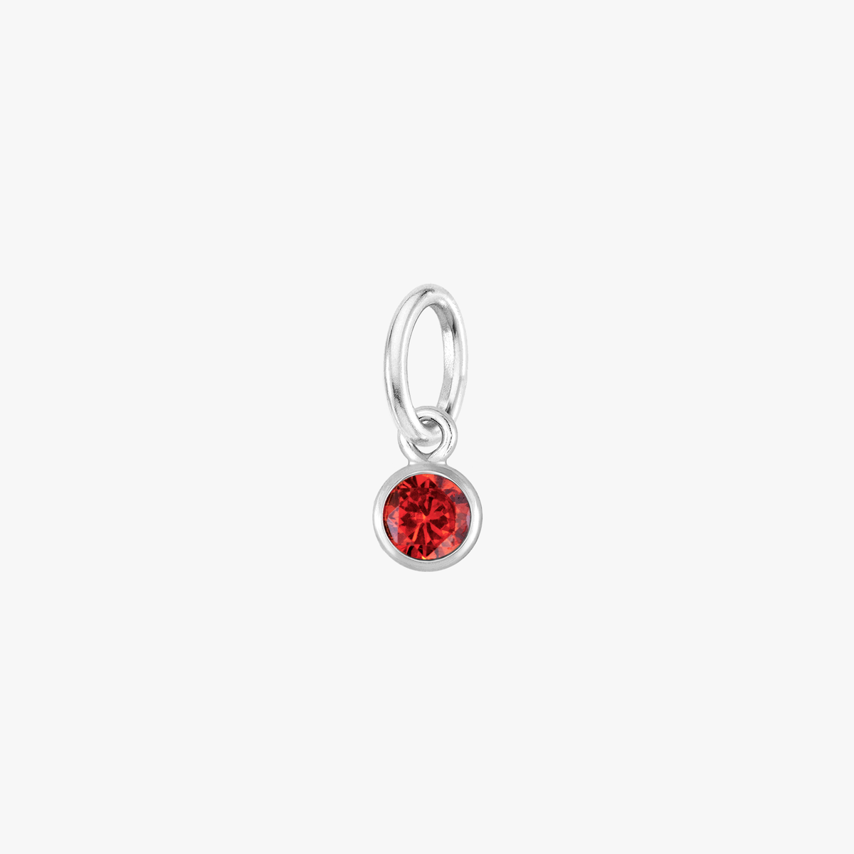 Color:Silver Birthstone Gem:Ruby
