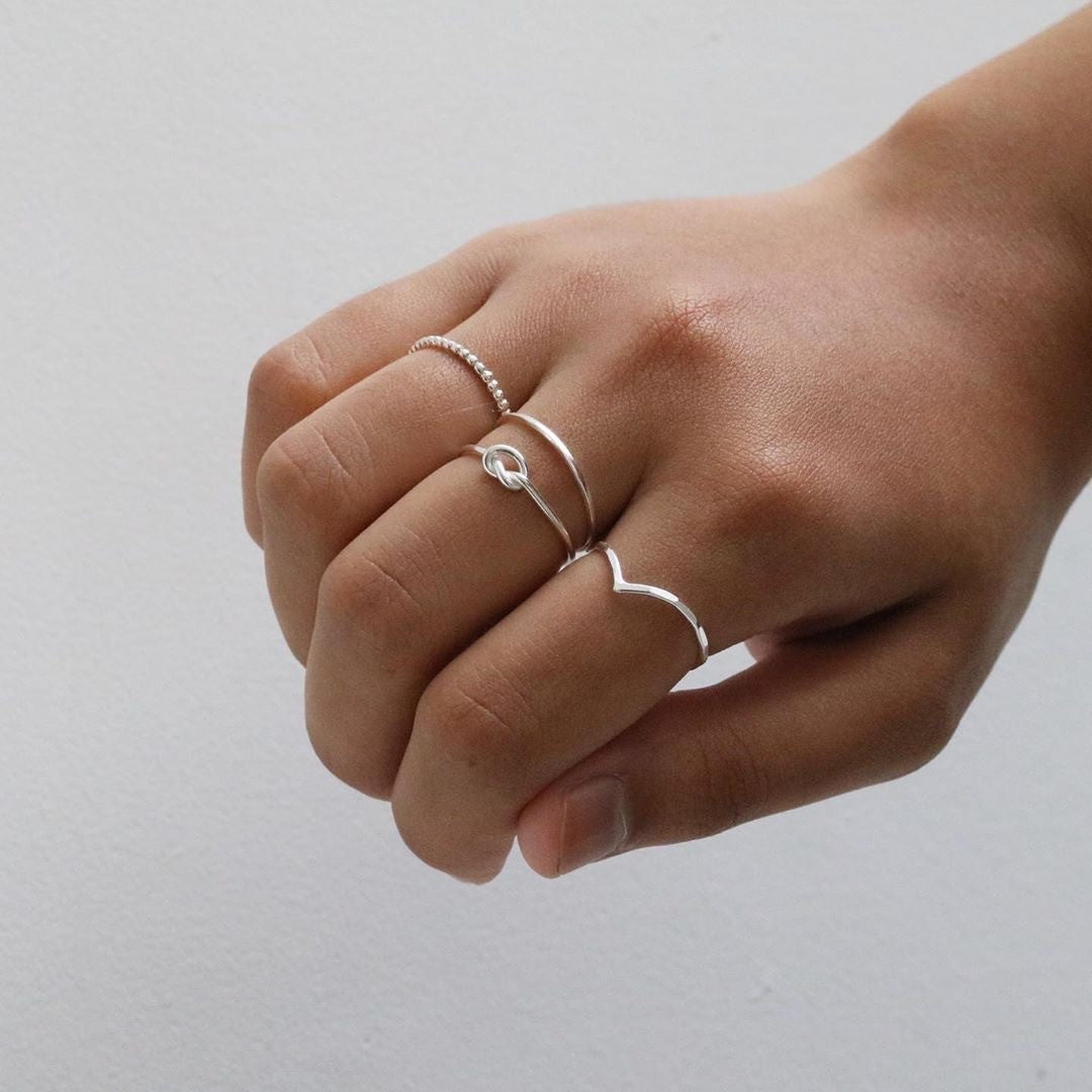 Kærlighedsknude Ring Sølv