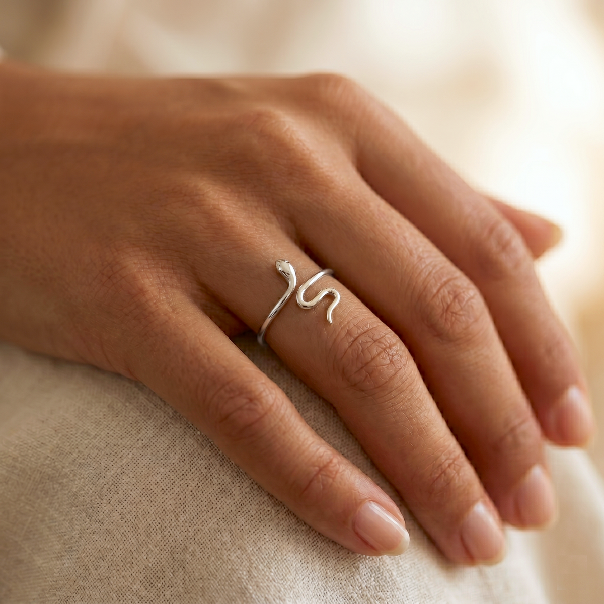 Snake Slither Ring Silver