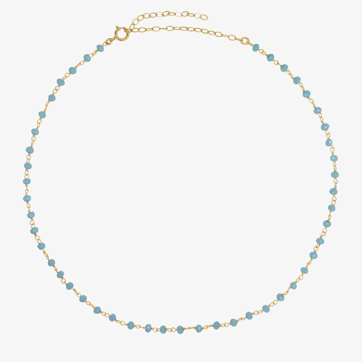 Aqua Agate Gemstone Choker