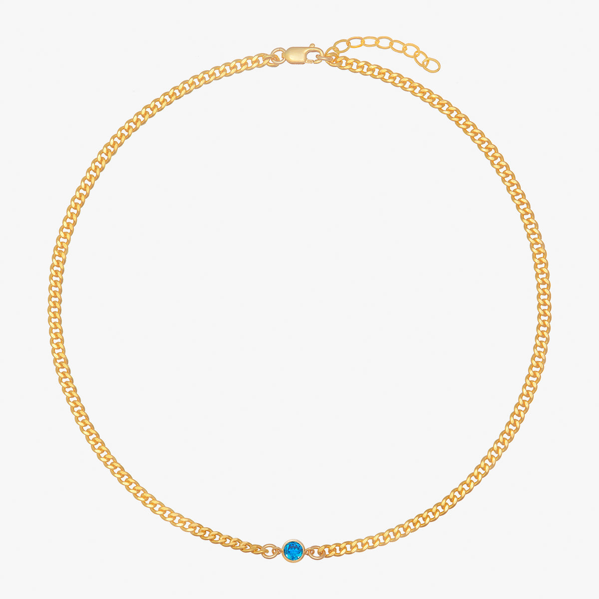 Kantkæde med safirramme choker