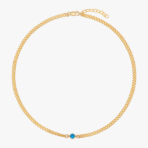 Kantkæde med safirramme choker