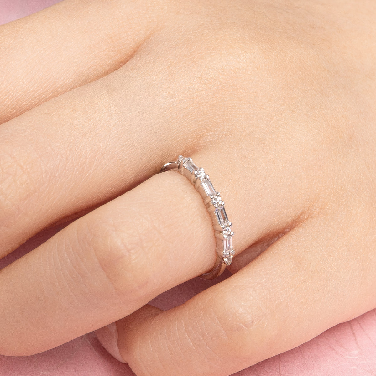 Grútor Baguette Ring Silver