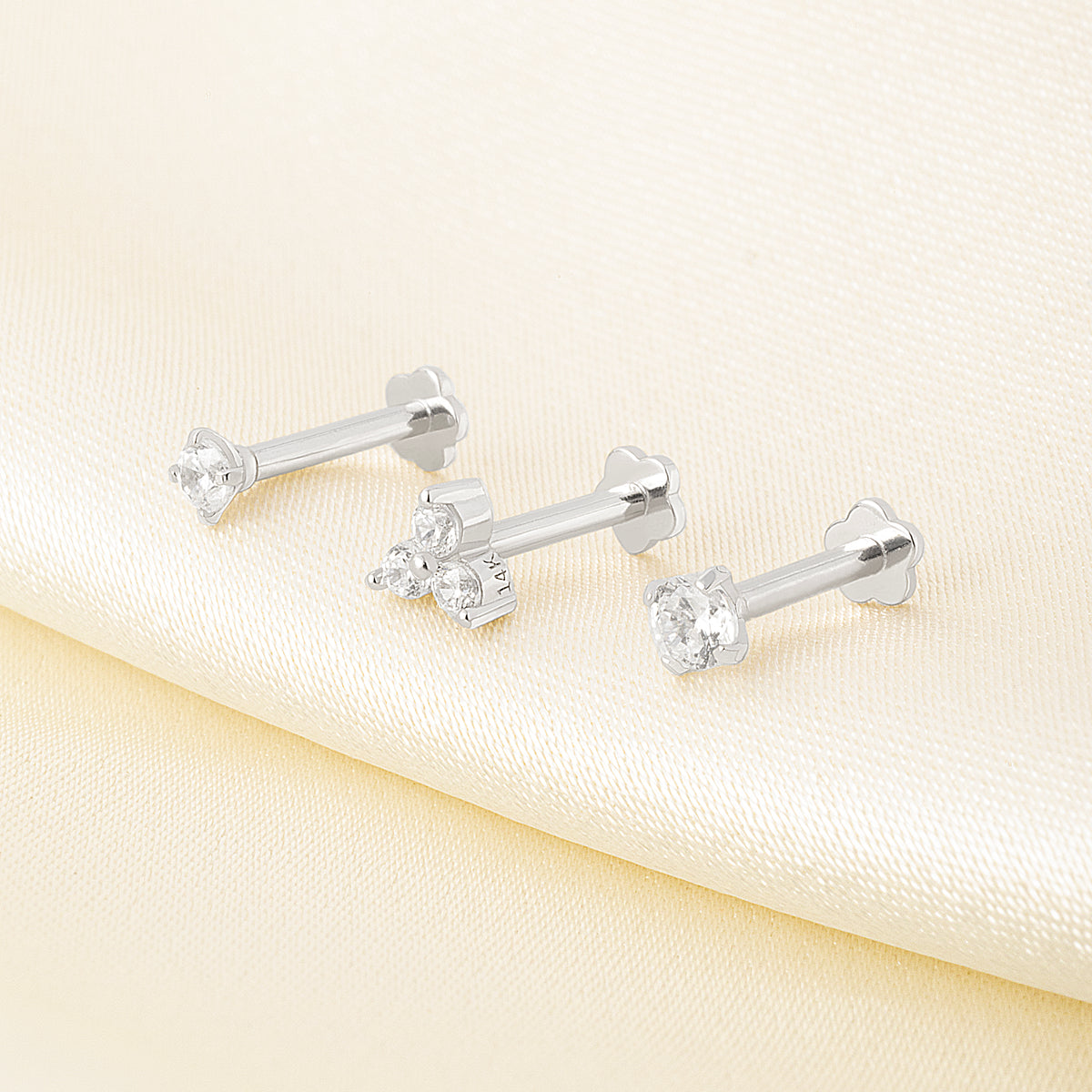 Color:White Gold
Option:Single
Option:Pair