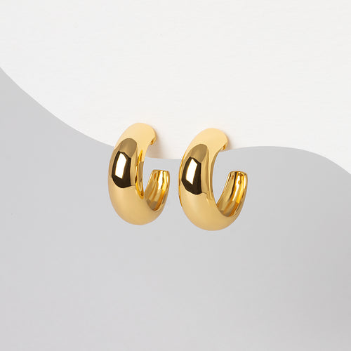 Luna Curve Huggie Hoop Earrings