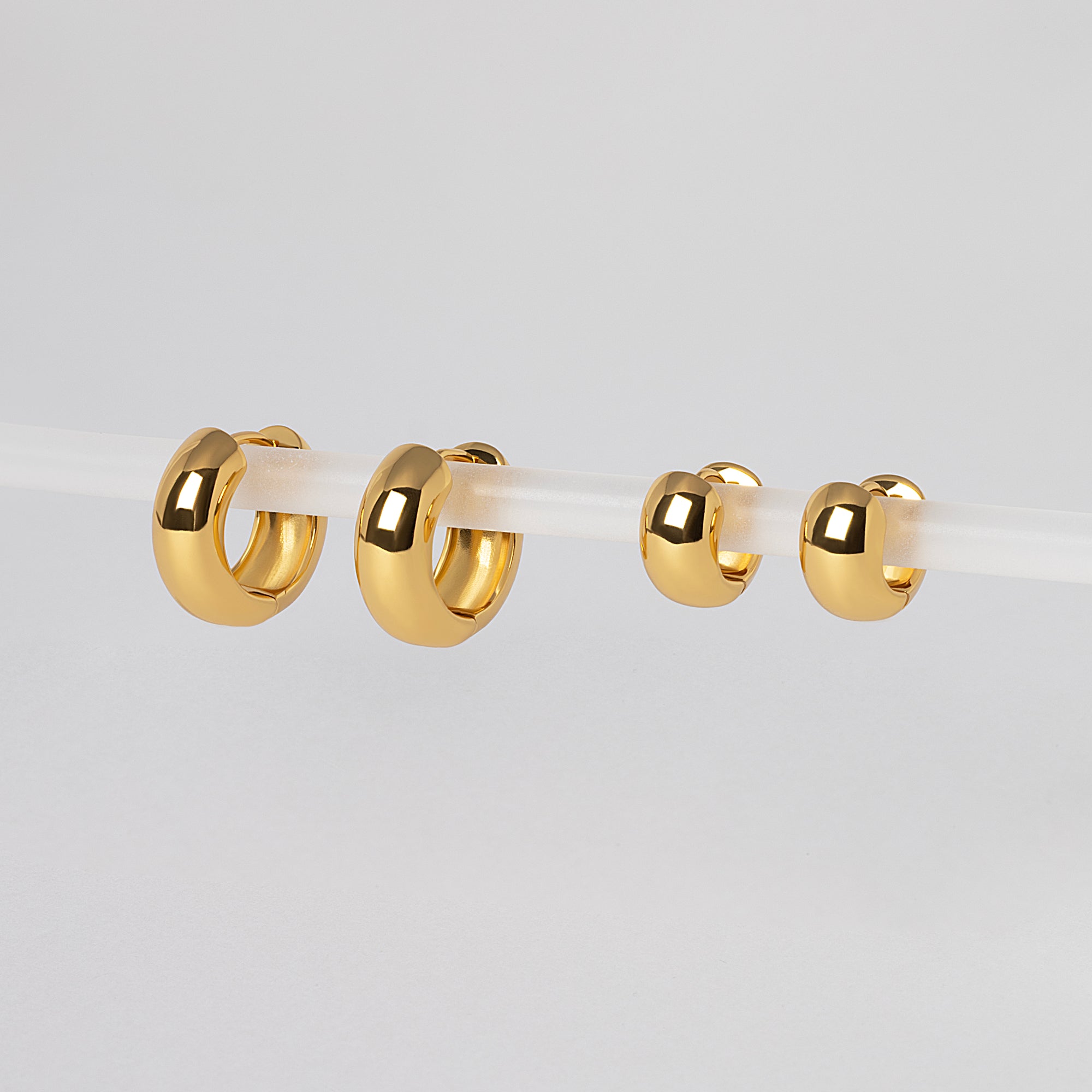 Chunky Small Huggie Hoop Earrings