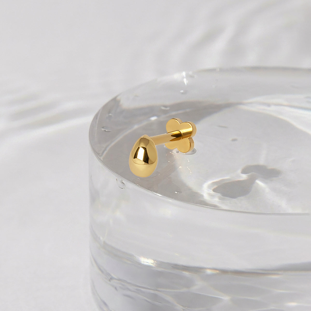 Organic Pebble Flatback Earring