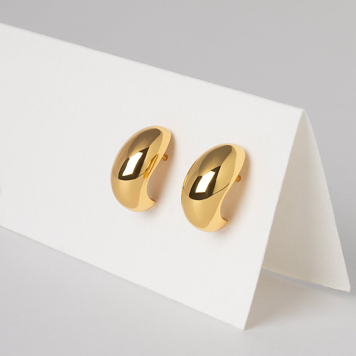 Dome Huggie Hoop Earrings