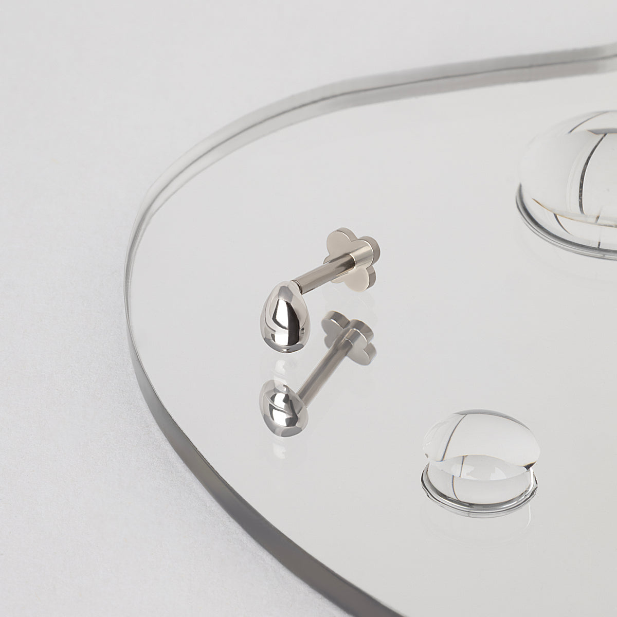 Organic Pebble Flatback Earring