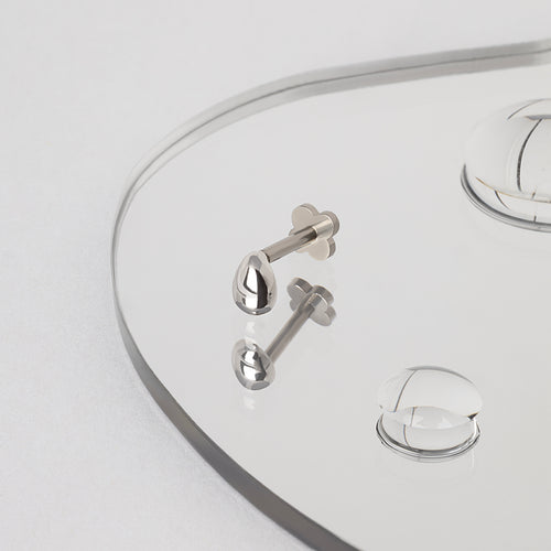 Organic Pebble Flatback Earring