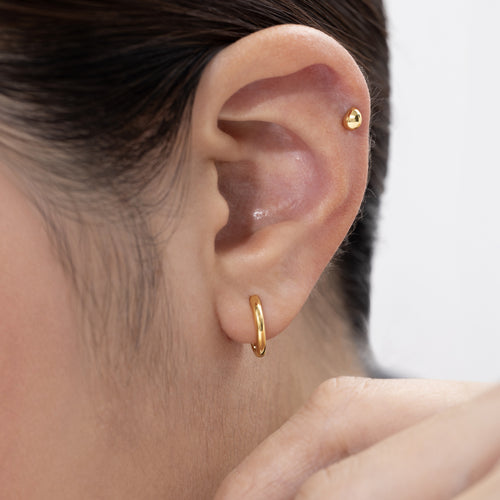 Organic Pebble Flatback Earring