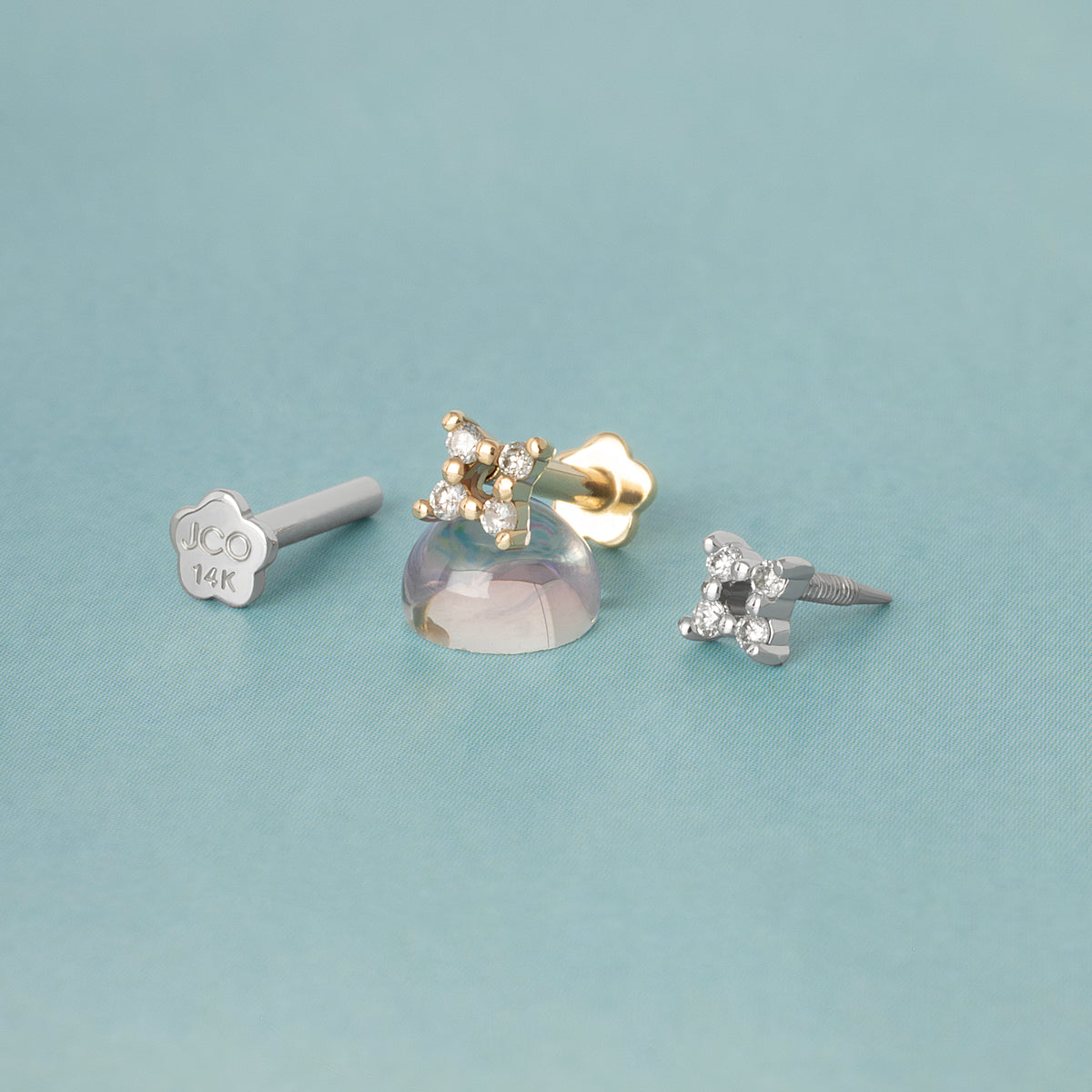 Color:White Gold
Option:Single
Option:Pair