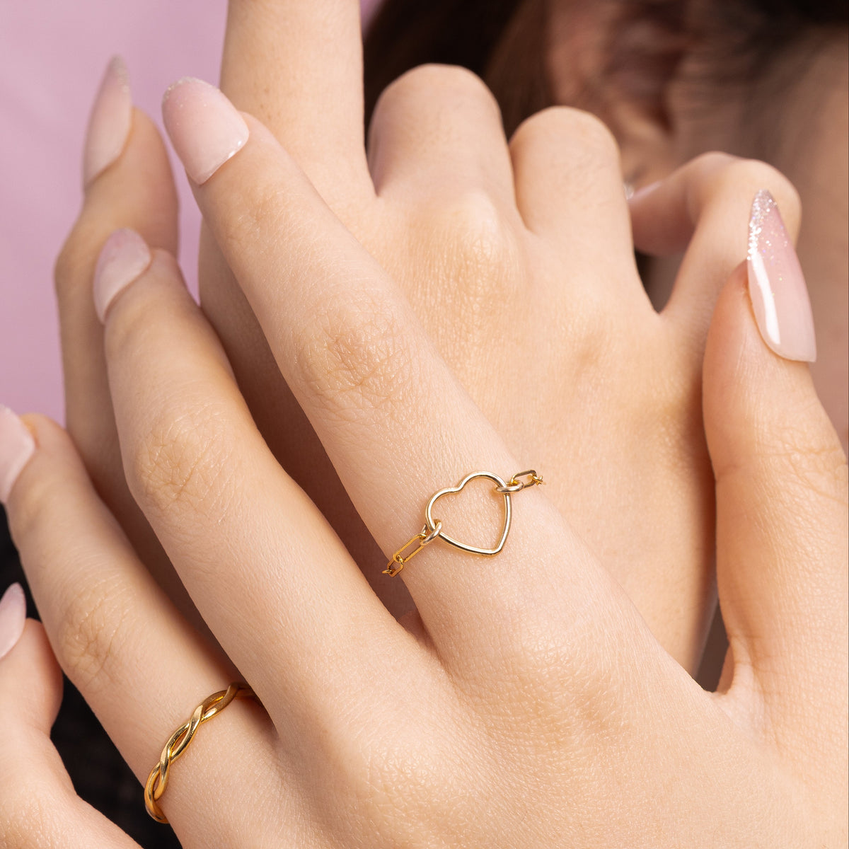 Fall In Love Kedja Guld Ring
