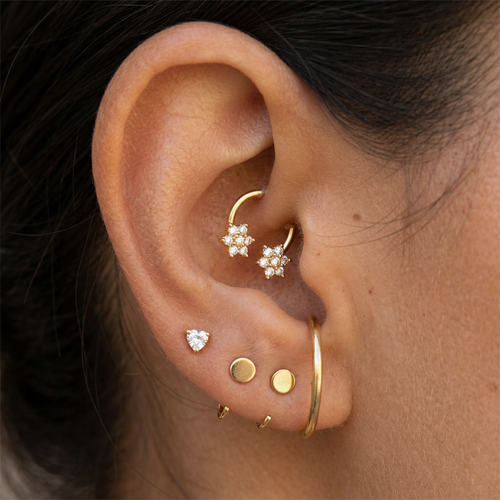 Cz Pendientes de Stud Heart