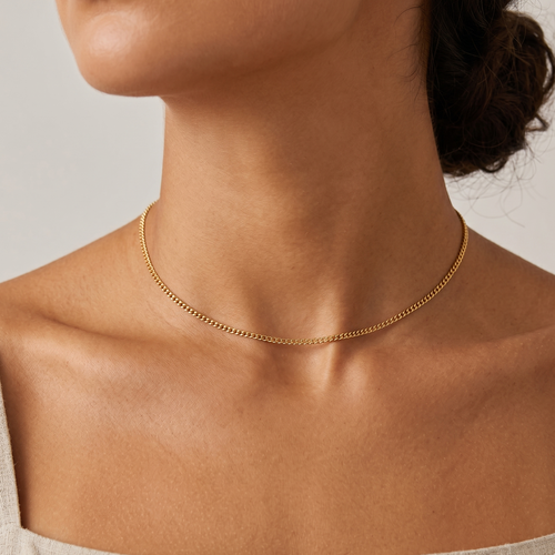Kalung Rantai Curb Statement