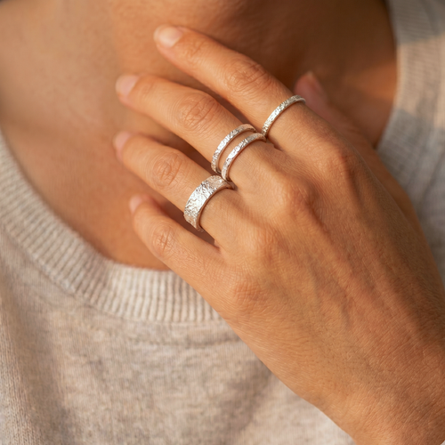 Vintage Finish Fed Stable Ring Sølv