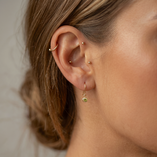 Boucles d'oreilles de lunette noire