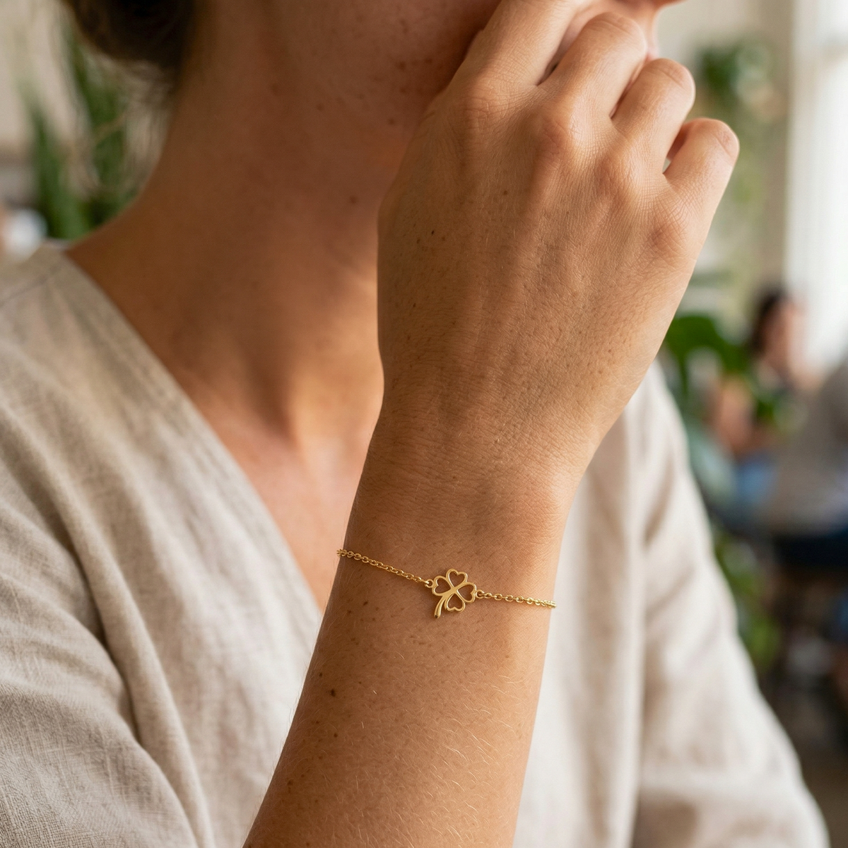 Firekløver armbånd