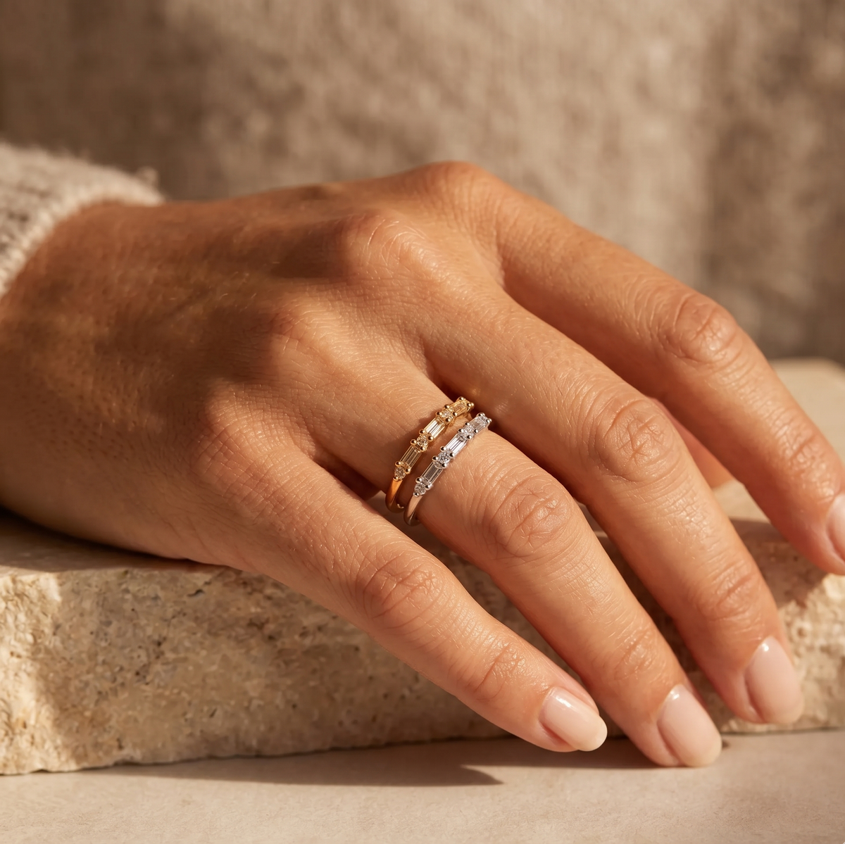 Klynge Baguette Ring Gull