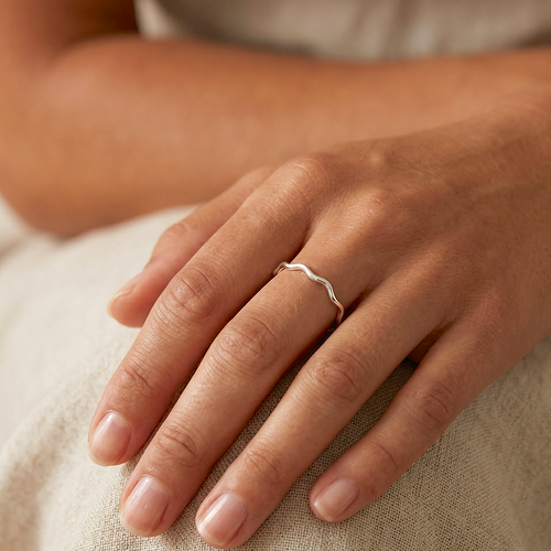 Anello in argento organico