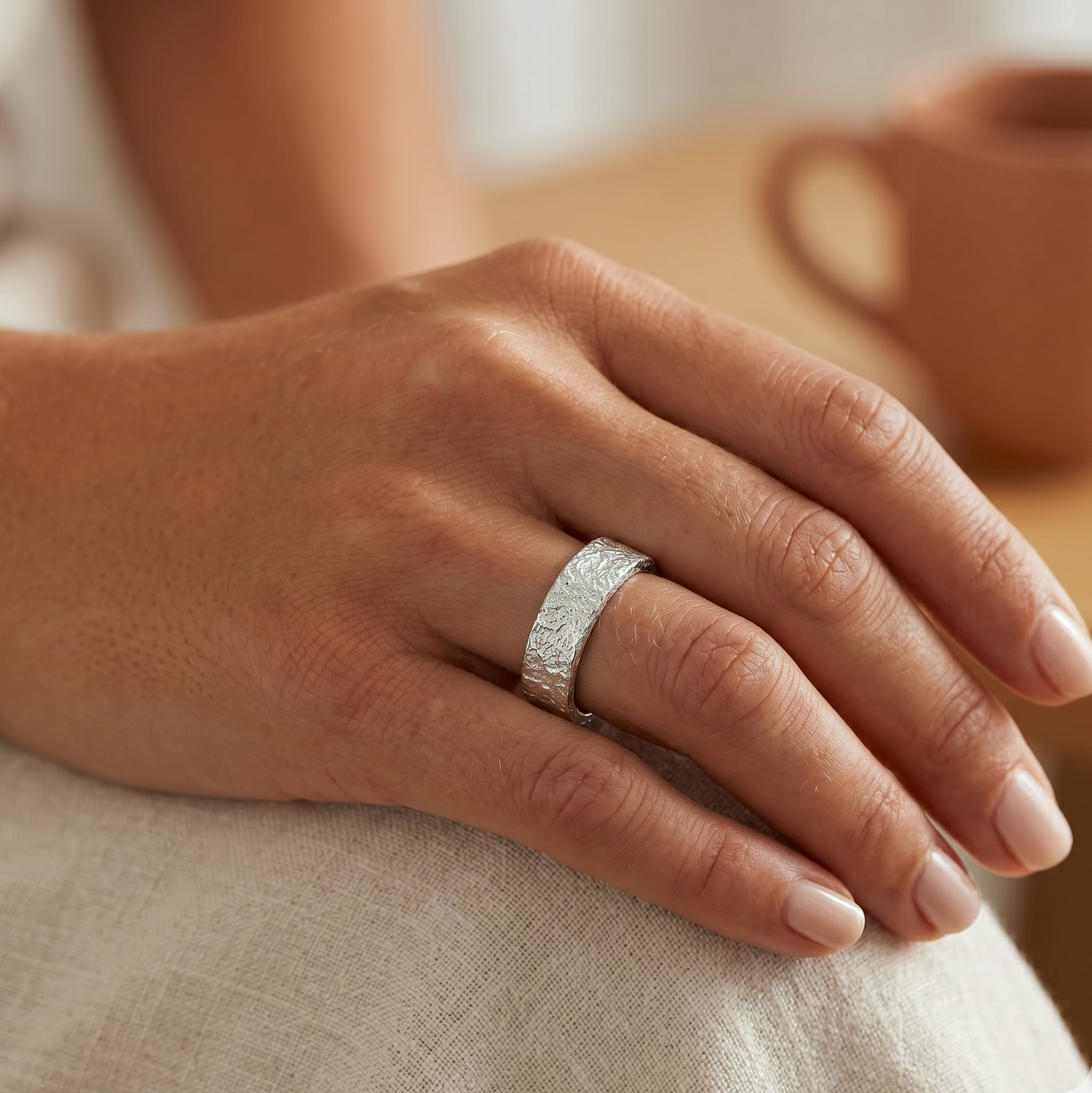 Vintage Finish Fed Stable Ring Sølv