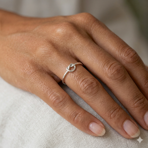 Kærlighedsknude Ring Sølv