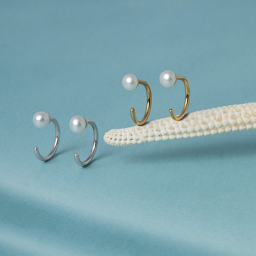 Pendientes de perlas Huggies