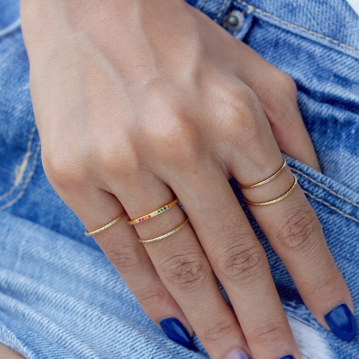 Rainbow Eternity Ring