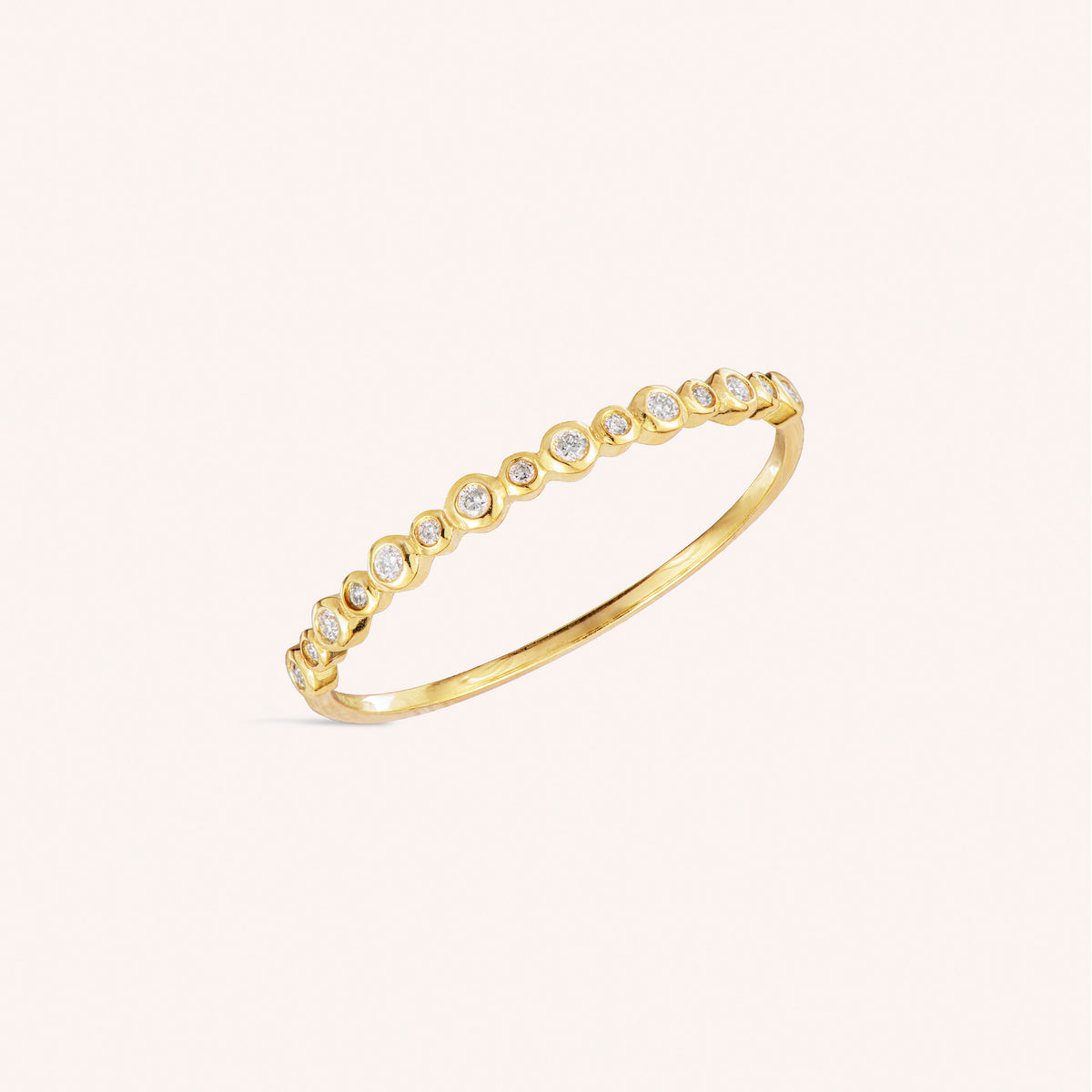 แหวนเพชรขอบทองแท้ 14K