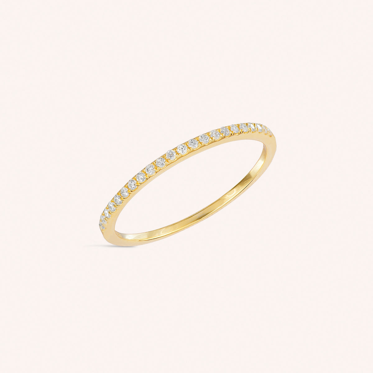 14K Solid Gold Timeless Diamond Ring