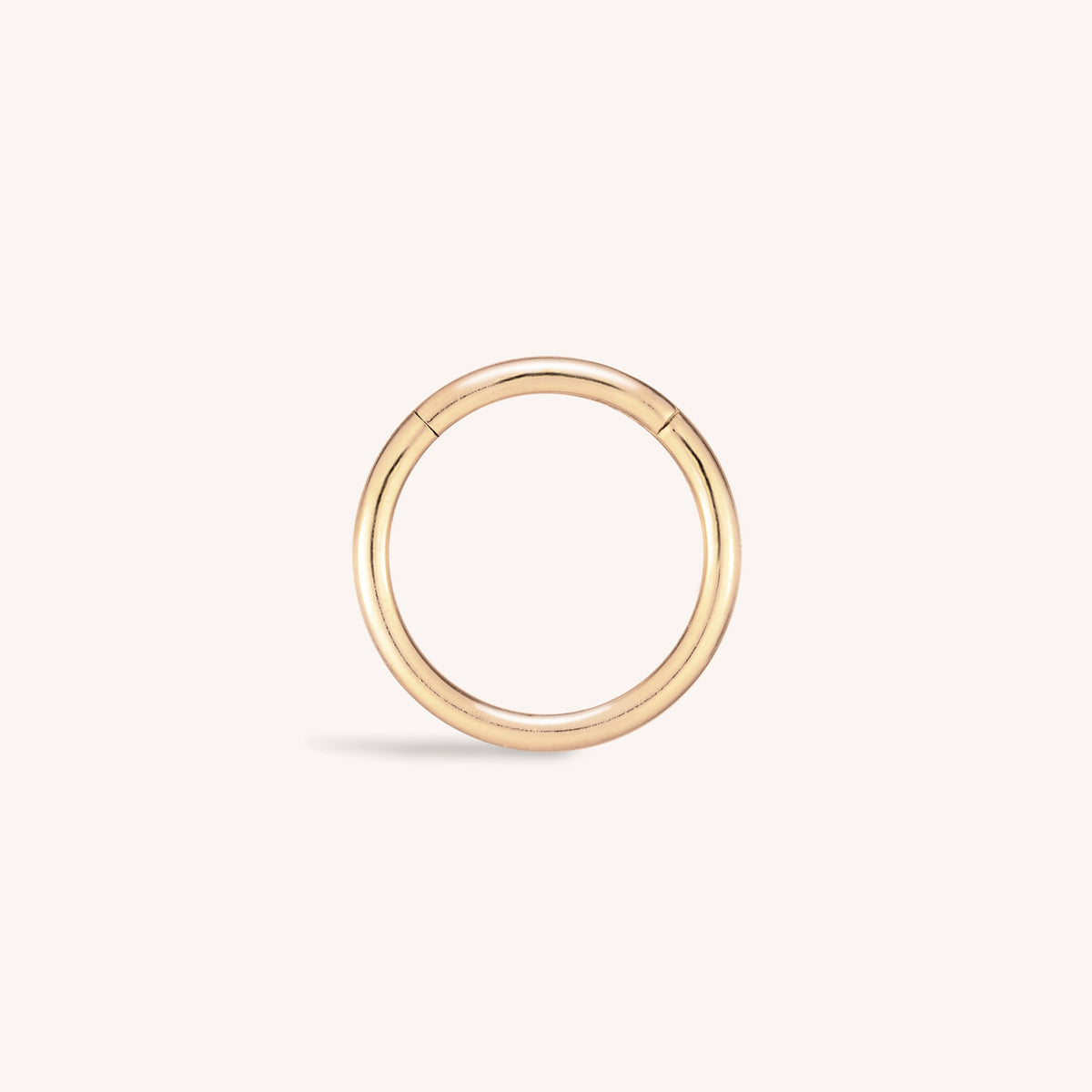 14K Massivgold Kleiner Clicker-Hoop 9mm
