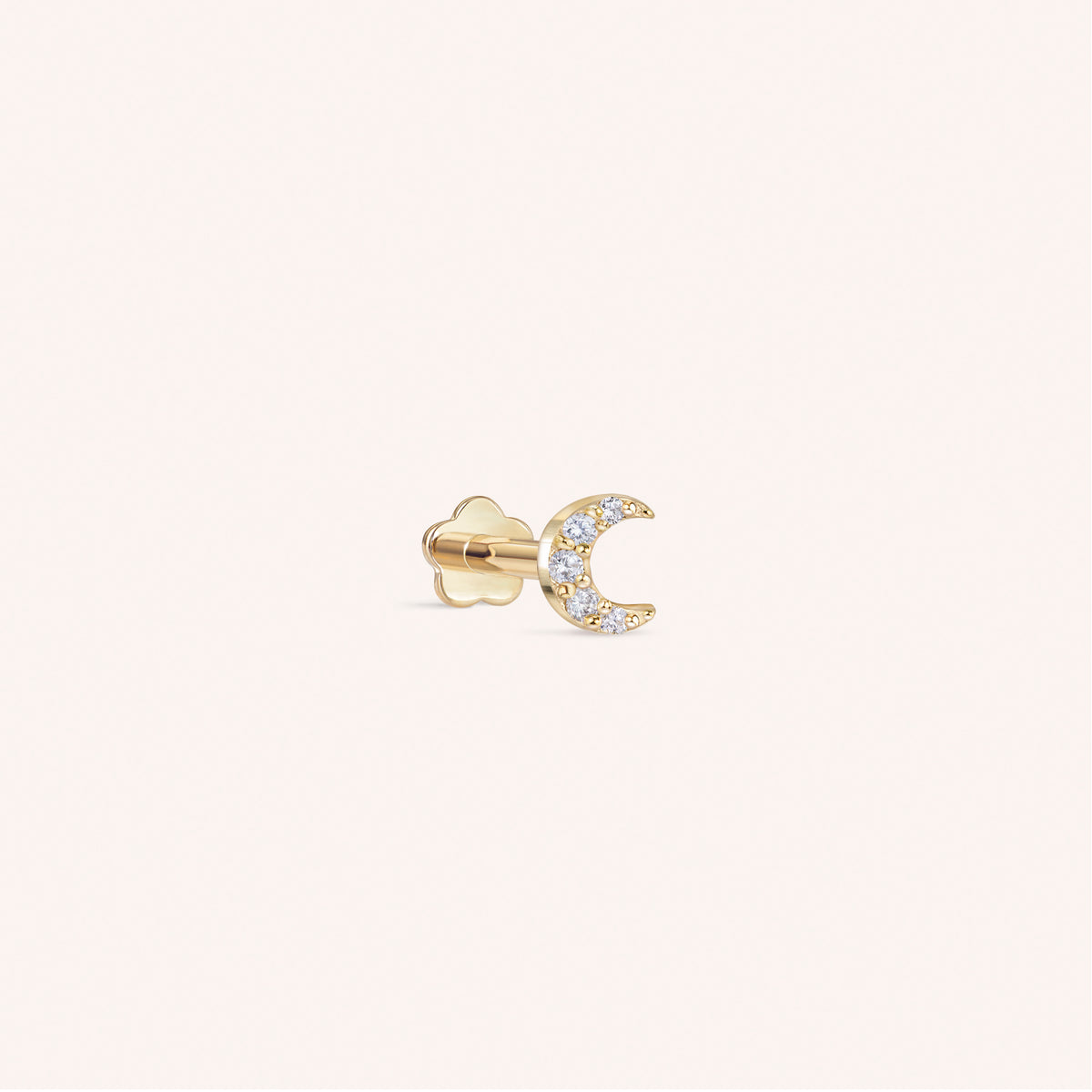 14K Gold Opal Diamond Marque Labret roscado