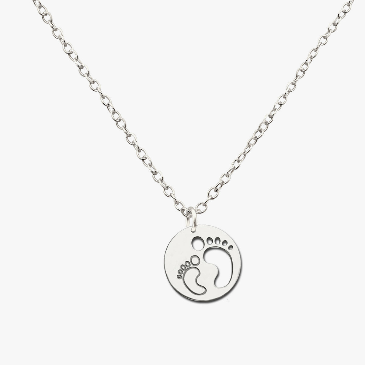 Little Steps Disc Pendant Necklace