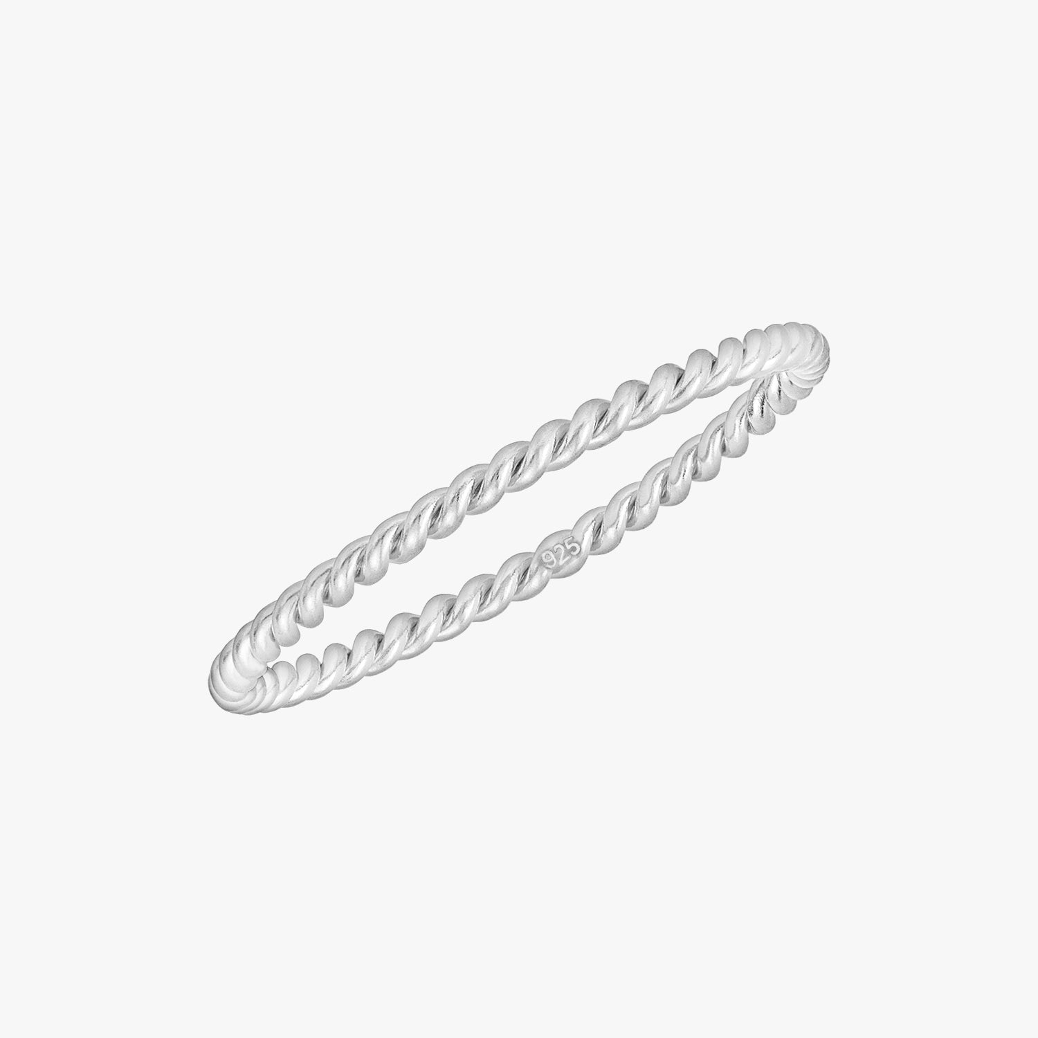 Dunne Twist Ring Zilver