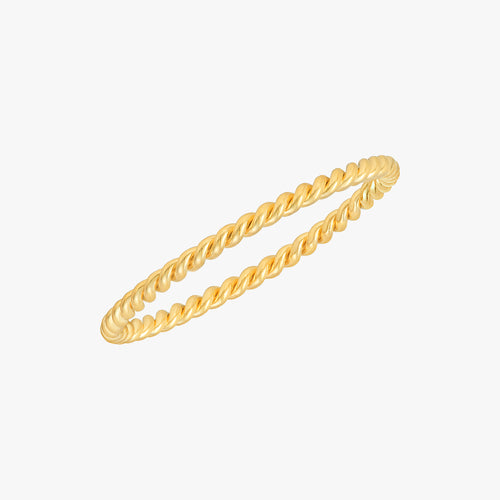 Cincin Twist Tipis Emas