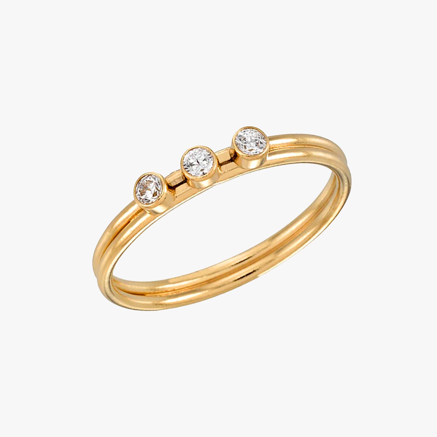 Mini anneau de trio Sparkle