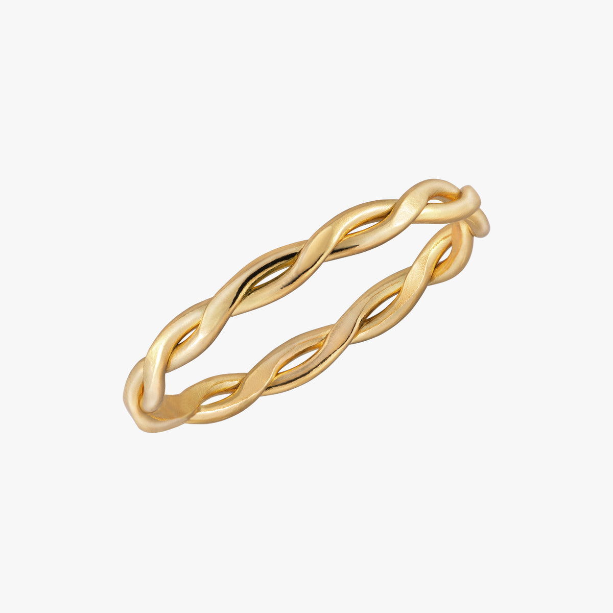 Flettet Slank Ring Guld