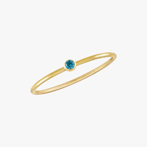 Mini Blå Aqua Ramme Ring