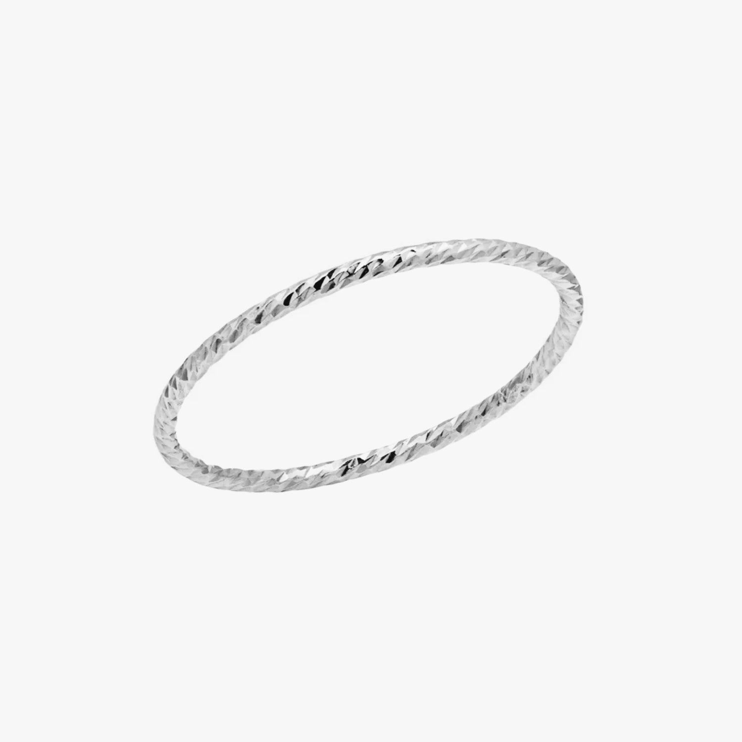Sparkle Skinny Ring Sølv