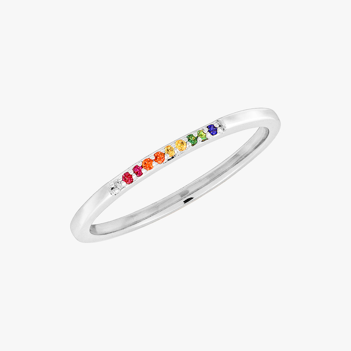 Regenbogen -Ewigkeitsring Silber