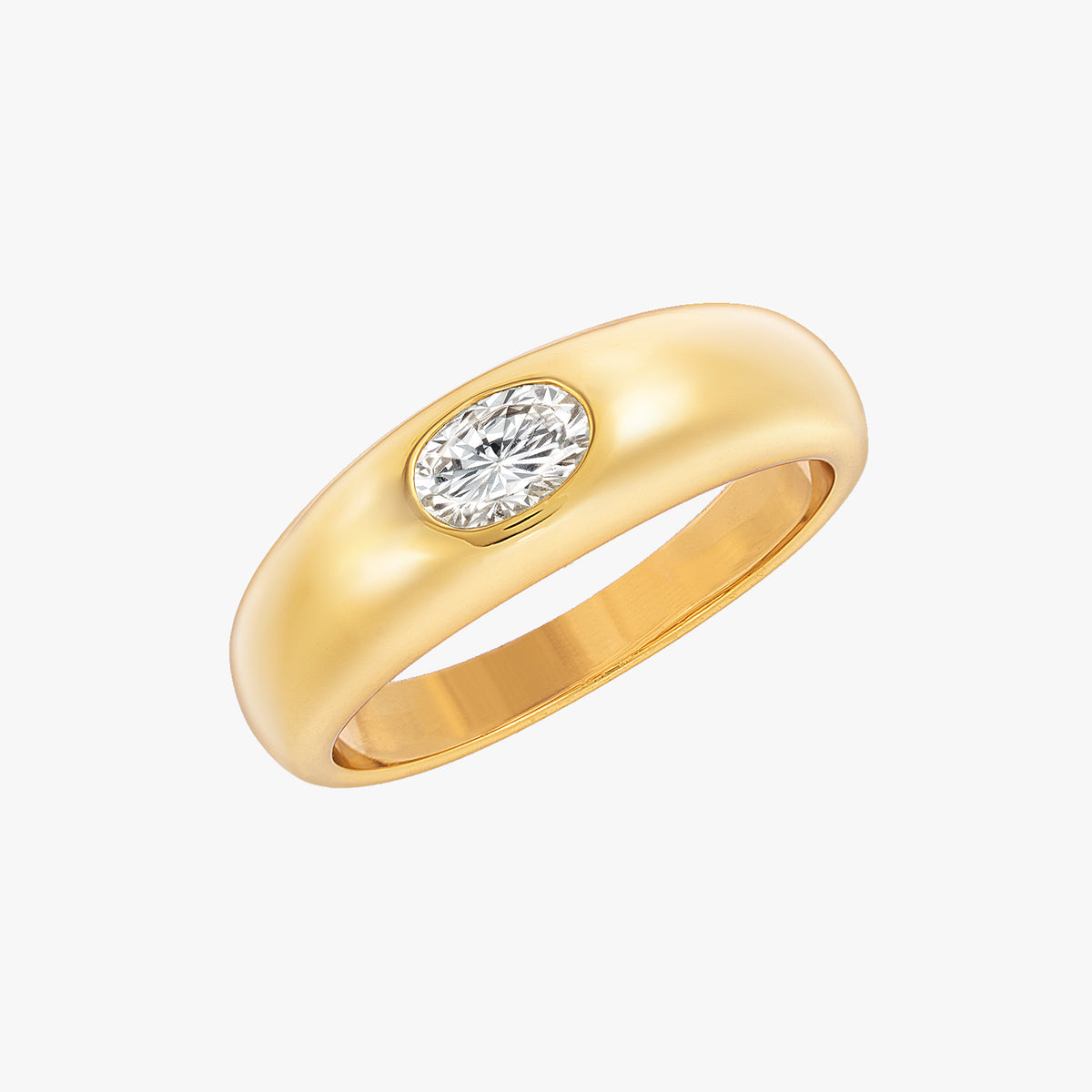 Marquise kuppelring i guld