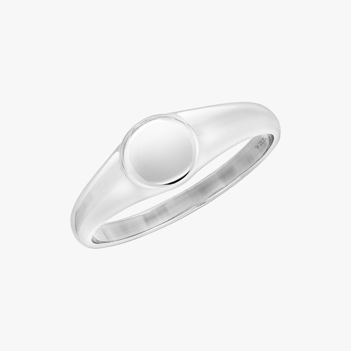 Minimalistische zegelring zilver
