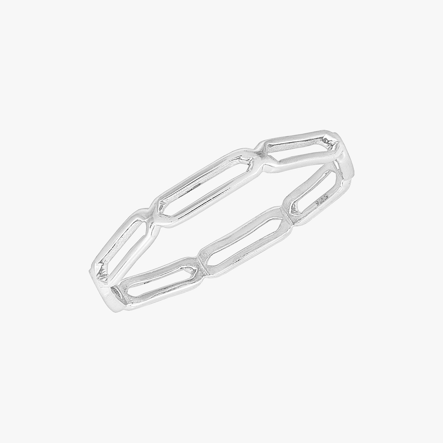 Vriendenkettingring Zilver